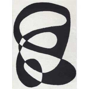 Dywany Łuszczów Kusový koberec Mode 8531 abstract cream/black Rozměry koberců: 120x170