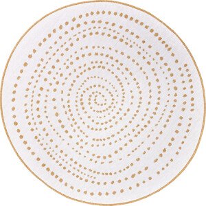 NORTHRUGS - Hanse Home koberce Kusový koberec Twin-Wendeteppiche 105786 Ochre kruh – na ven i na doma Rozměry koberců: 140x140 (průměr) kruh