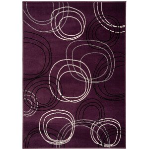 Alfa Carpets Kusový koberec Kruhy lila Rozměry koberců: 80x150