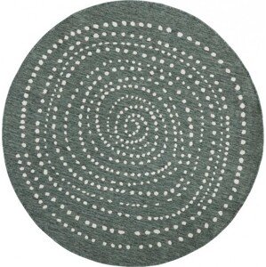 NORTHRUGS - Hanse Home koberce Kusový koberec Twin-Wendeteppiche 103111 grün creme kruh – na ven i na doma Rozměry koberců: 140x140 (průměr) kruh