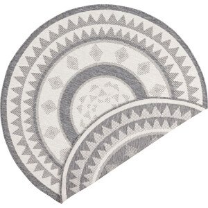 NORTHRUGS - Hanse Home koberce Kusový koberec Twin Supreme 103413 Jamaica grey creme kruh – na ven i na doma Rozměry koberců: 140x140 (průměr) kruh