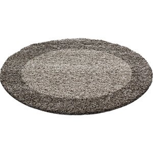 Ayyildiz koberce Kusový koberec Life Shaggy 1503 taupe kruh Rozměry koberců: 120x120 (průměr) kruh