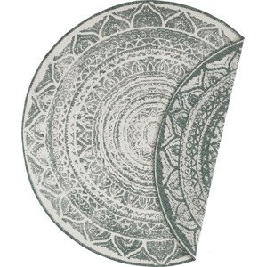 NORTHRUGS - Hanse Home koberce Kusový koberec Twin Supreme 104167 Siruma Green/Cream kruh – na ven i na doma Rozměry koberců: 140x140 (průměr) kruh