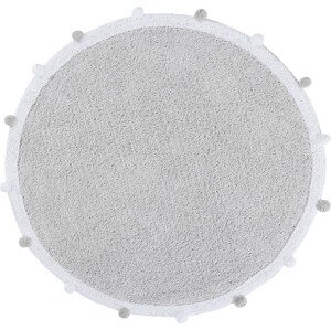 Lorena Canals koberce Pro zvířata: Pratelný koberec Bubbly Light Grey Rozměry koberců: 120x120 (průměr) kruh