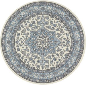 Nouristan - Hanse Home koberce Kruhový koberec Mirkan 104442 Cream/Skyblue Rozměry koberců: 160x160 (průměr) kruh