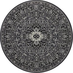 Nouristan - Hanse Home koberce Kruhový koberec Mirkan 104436 Dark-grey Rozměry koberců: 160x160 (průměr) kruh