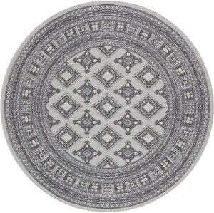 Nouristan - Hanse Home koberce Kruhový koberec Mirkan 104111 Stone-Grey Rozměry koberců: 160x160 (průměr) kruh