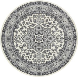 Nouristan - Hanse Home koberce Kruhový koberec Mirkan 104107 Cream/Grey Rozměry koberců: 160x160 (průměr) kruh