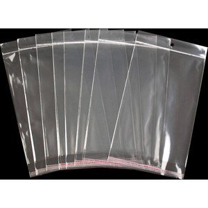 PP sáček s lepicí klopou a závěsem 17x25,5 - 26 cm Varianta: 17x25,5cm transparent, Balení: 10000 ks