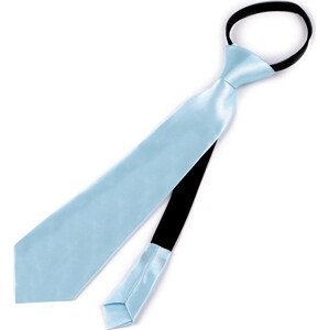 Saténová párty kravata jednobarevná Varianta: 11 (31 cm) modrá světlá, Balení: 1 ks