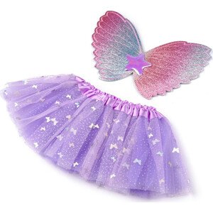 Karnevalový kostým - víla, anděl, jednorožec Varianta: 2 fialová sv., Balení: 1 sada