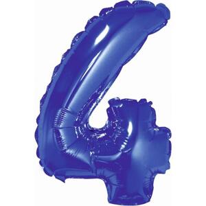 Godan / balloons Fóliový balónek "Číslo 4", modrý, 35 cm KK