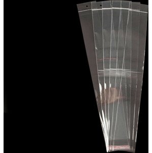 PP sáček s lepicí klopou a závěsem 7x45 cm Varianta: transparent, Balení: 13000 ks