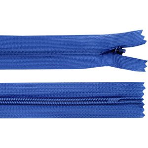 Spirálový zip skrytý šíře 3 mm délka 30 cm dederon Varianta: 213 modrá safírová, Balení: 1 ks