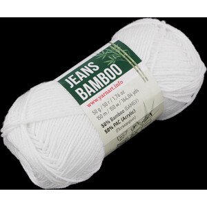 Pletací příze Jeans Bamboo 50 g Varianta: 1 (101) bílá, Balení: 1 ks
