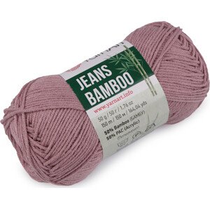 Pletací příze Jeans Bamboo 50 g Varianta: 6 (113) lila, Balení: 1 ks