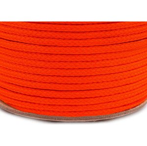 Oděvní šňůra PES Ø4 mm Varianta: 3157 oranžová reflexní neon, Balení: 100 m