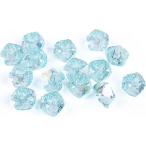 Plastové korálky s velkým průvlekem diamant s AB efektem 8x13 mm Varianta: 6 mint, Balení: 10 g