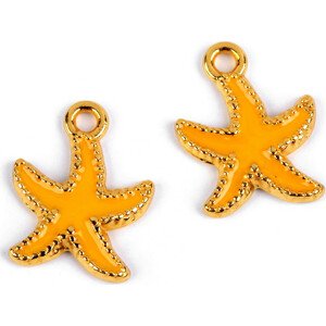Přívěsek mořská hvězda 13x17 mm Varianta: 1 žlutá, Balení: 2 ks