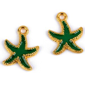 Přívěsek mořská hvězda 13x17 mm Varianta: 2 zelená, Balení: 2 ks