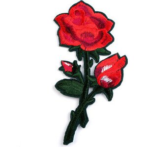 Nažehlovačka růže Varianta: 2 červená, Balení: 1 ks