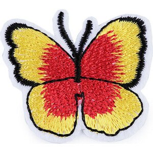 Nažehlovačka motýl Varianta: 1 žlutá, Balení: 2 ks