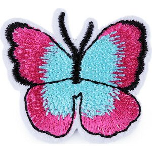 Nažehlovačka motýl Varianta: 3 pink, Balení: 2 ks