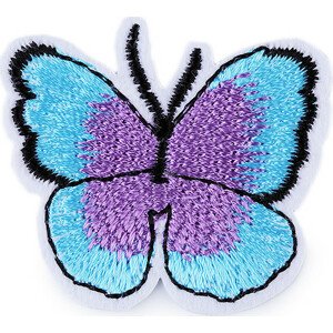 Nažehlovačka motýl Varianta: 6 modrá azurová, Balení: 2 ks
