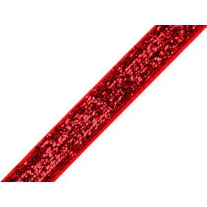 Sametová lurexová stuha šíře 10 mm Varianta: 4 červená, Balení: 1 m