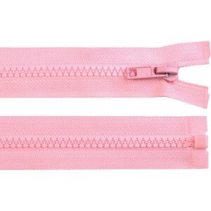 Kostěný zip šíře 5 mm délka 45 cm bundový Varianta: 134 růžová dětská světlá, Balení: 1 ks