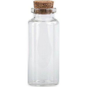 Skleněná lahvička s korkem 30x70 mm Varianta: transparent, Balení: 12 lahv.