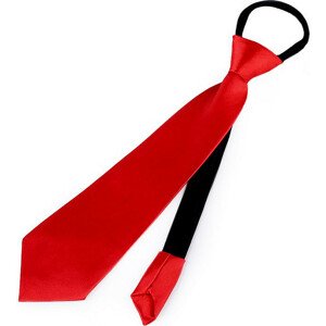 Saténová párty kravata jednobarevná Varianta: 4 červená, Balení: 1 ks