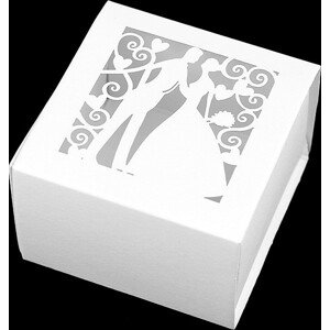 Papírová krabička svatební Varianta: 3 bílá, Balení: 10 ks