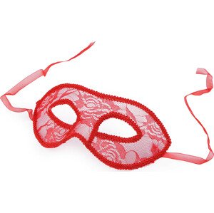 Karnevalová maska - škraboška Varianta: 2 červená, Balení: 1 ks