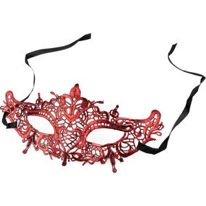 Karnevalová maska - škraboška metalická Varianta: červená, Balení: 1 ks