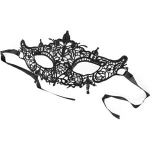 Karnevalová maska - škraboška krajková Varianta: černá, Balení: 1 ks